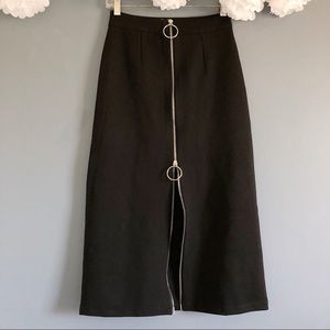 New High Waist Black Pencil Skirt